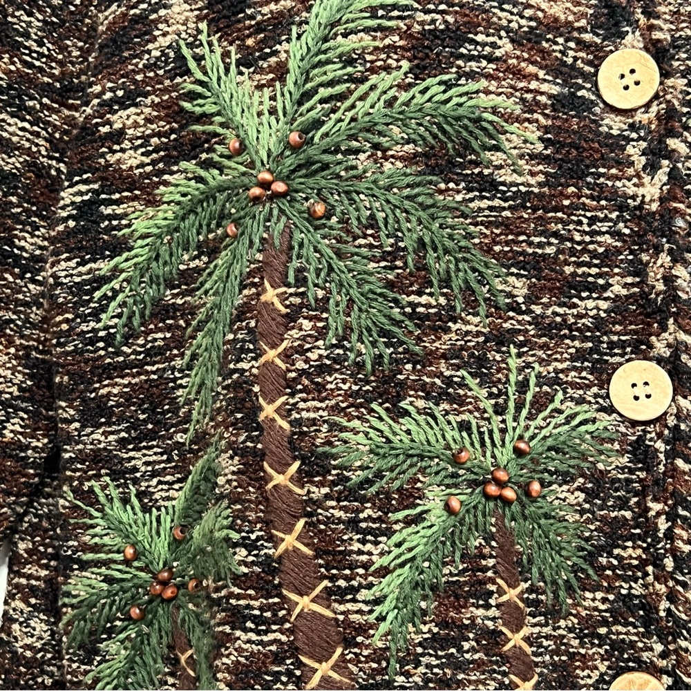 Bellepointe Vintage Palm Tree Cardigan Sweater - Picture 5 of 12